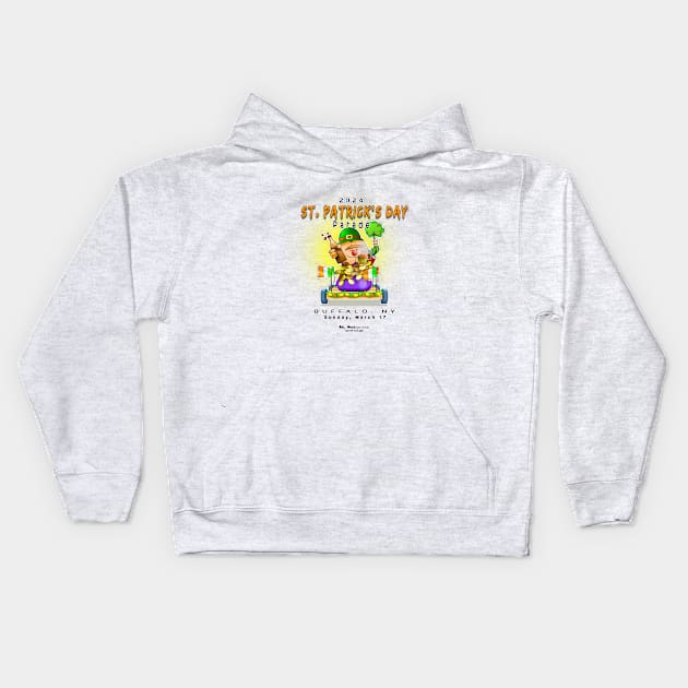 St. Patrick's Day Parade Buffalo, NY Kids Hoodie by McCullagh Art